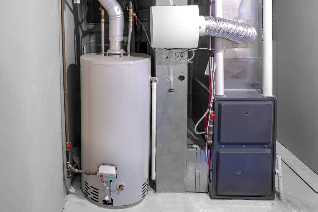 furnace with water heater